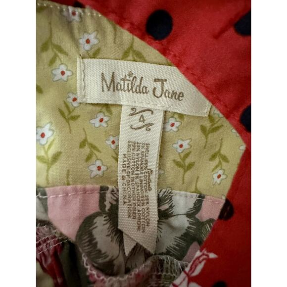 Matilda Jane Camp MJC Another Perfect Day Floral Sleeveless Knot Yellow Dress 4 - Picture 5 of 7